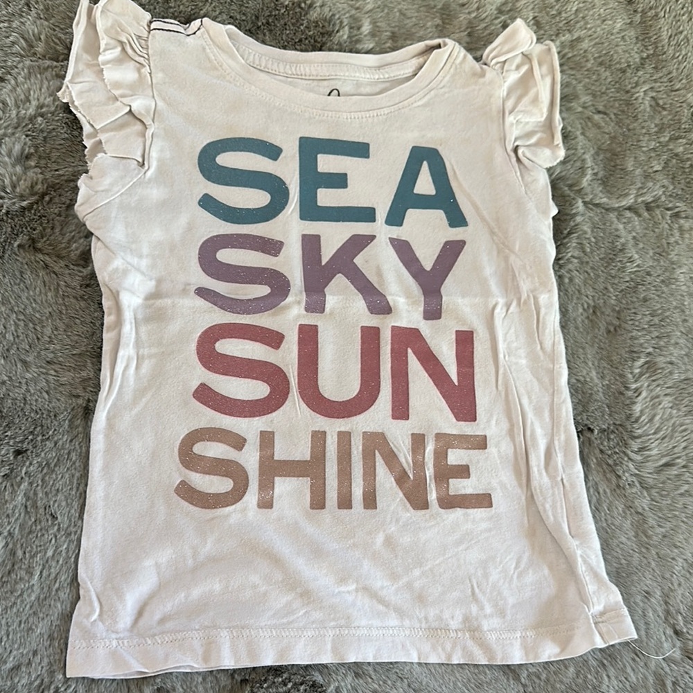 Peek Tank Top with glitter Text
